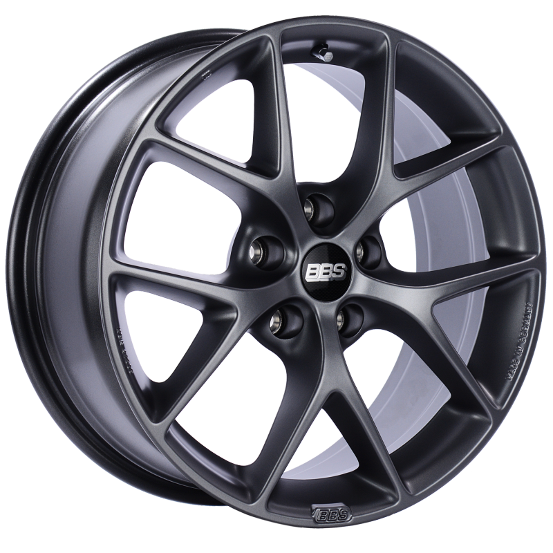BBS SR 17x7.5 Satin Grey Wheel - 5x112 Bolt Pattern, ET45 Offset, 82mm PFS/Clip Included