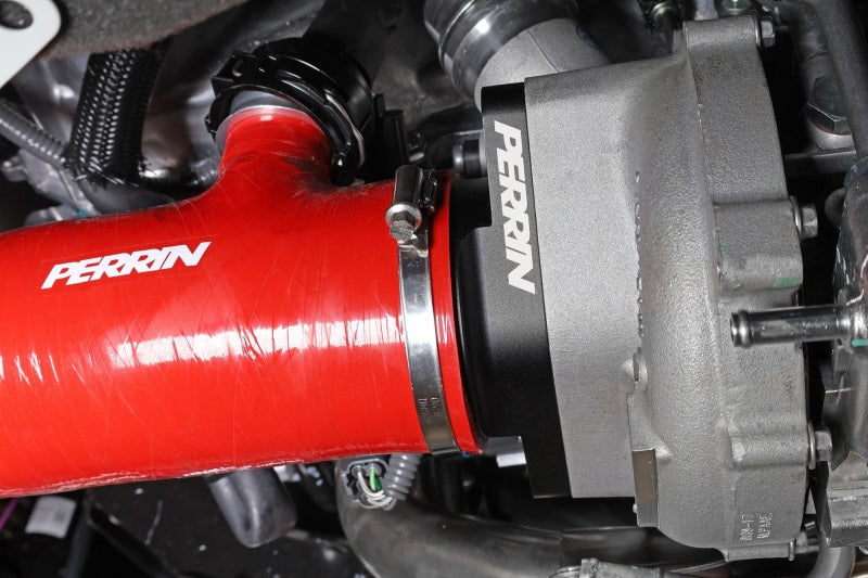 Perrin Performance Turbo Inlet Hose with Adapter Flange for 2022-2024 Subaru WRX and 2020-2025 LGT & OBXT * Red