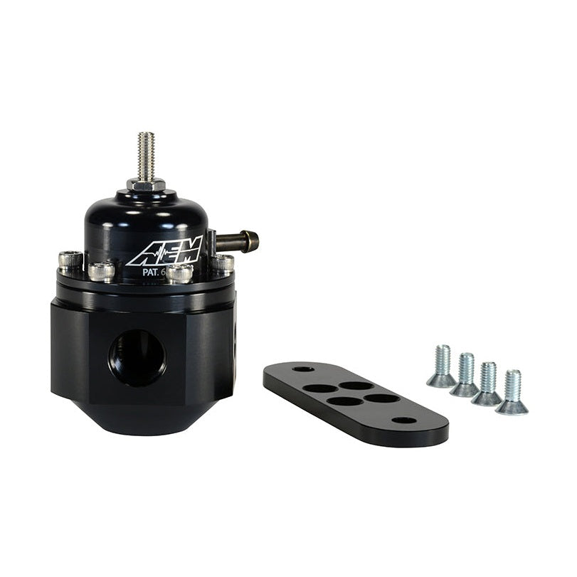 AEM Universal Black Adjustable Fuel Pressure Regulator (Part Number: AEM25-302BK)