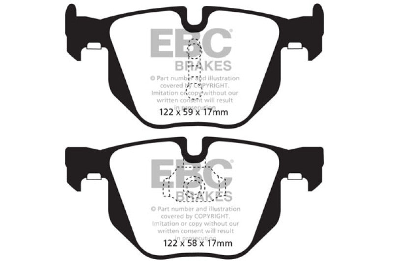 EBC Redstuff Ceramic Low Dust Brake Pads for BMW X5 2009-2013 * Part No. EBCDP32009C