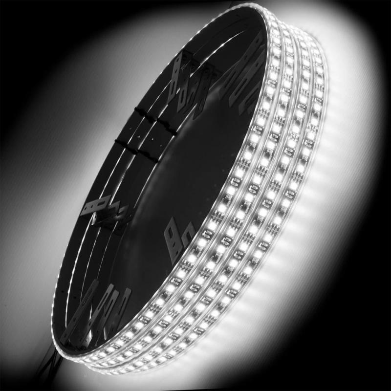 Oracle Lighting Double-Wide LED Wheel Ring Kit - 16.5 Inch White Illuminated Aluminum Rings