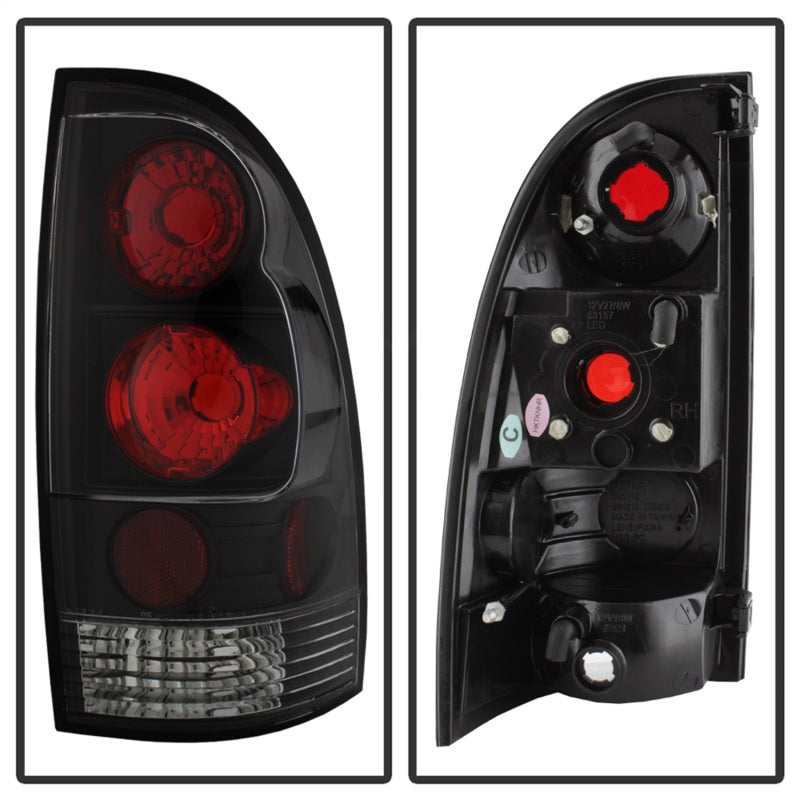 Spyder Euro Style Tail Lights for Toyota Tacoma 2005-2015 in Black * Part #ALT-YD-TT05-BK