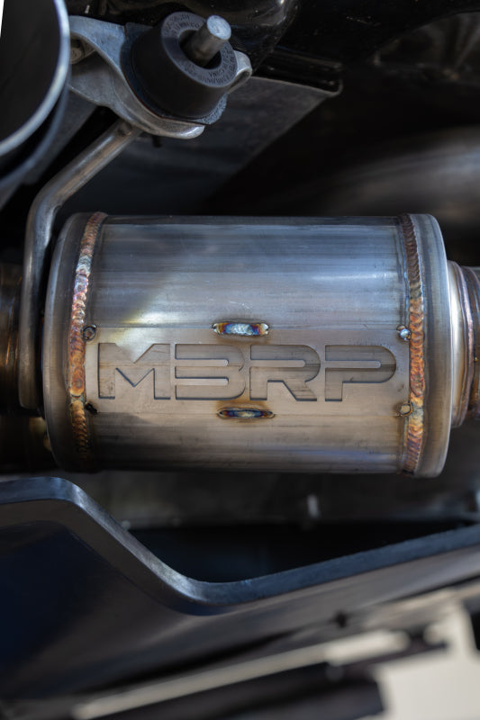 MBRP Armor Pro Series 20-24 Chevrolet Corvette C8 3-Inch Active Cat Back Exhaust with Quad Split Rear Exit and Carbon Fiber Tips