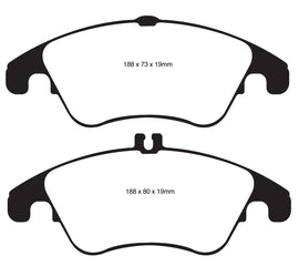 EBC Redstuff Ceramic Low Dust Brake Pads for Mercedes-Benz C-Class and E-Class Models