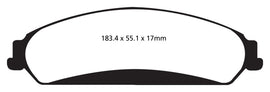 EBC Redstuff Ceramic Low Dust Front Brake Pads for Dodge Challenger and Chrysler 300C