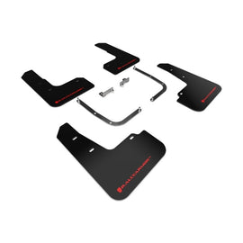 Rally Armor 19-21 Hyundai Veloster Turbo/2.0/R-Spec Black UR Mud Flap with Red Logo - Durable Polyurethane Protection