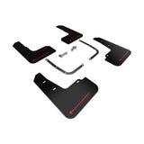 Rally Armor 19-21 Hyundai Veloster Turbo/2.0/R-Spec Black UR Mud Flap with Red Logo - Durable Polyurethane Protection
