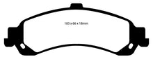 Load image into Gallery viewer, EBC Yellowstuff Rear Brake Pads for Cadillac Escalade 2001-2006 - Part Number ebcDP41635R