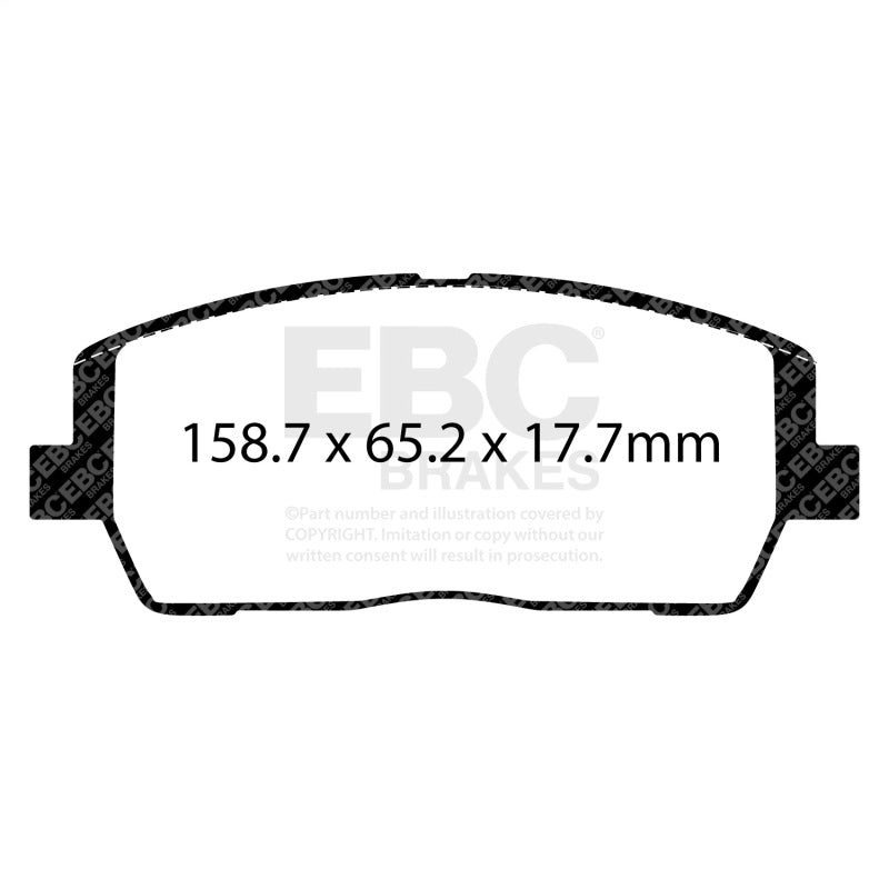 EBC DP42444R Yellowstuff Front Brake Pads for 2020-2021 Hyundai Palisade and 2020 Kia Telluride