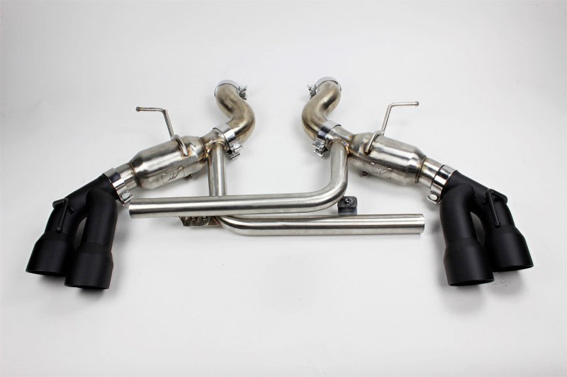 Mishimoto MMEXH-CAM8-16AQTPBK Quad-Tip Pro Axle-Back Exhaust with Black Tips for 2016-2024 Chevrolet Camaro SS