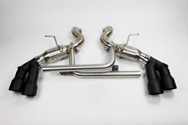 Mishimoto MMEXH-CAM8-16AQTPBK Quad-Tip Pro Axle-Back Exhaust with Black Tips for 2016-2024 Chevrolet Camaro SS