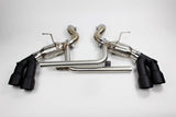 Mishimoto MMEXH-CAM8-16AQTPBK Quad-Tip Pro Axle-Back Exhaust with Black Tips for 2016-2024 Chevrolet Camaro SS