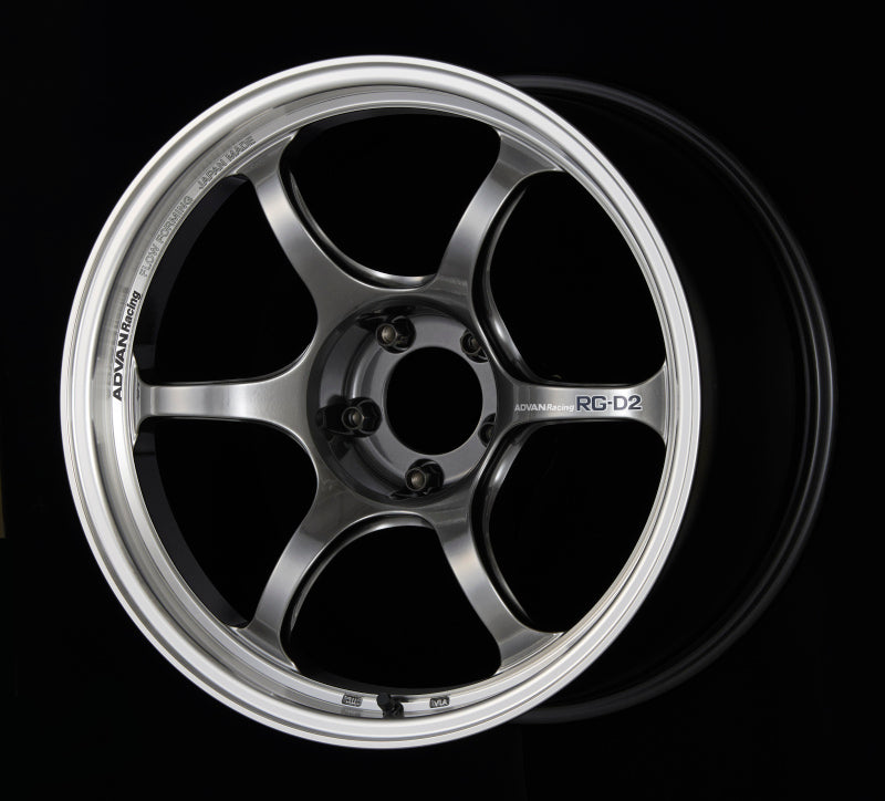 Advan RG-D2 15x8.0 +35 Machining and Racing Hyper Black Wheel (Part Number: avnYAT5G35AHB)