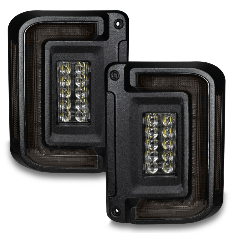 Oracle Lighting Black Series Flush Mount LED Tail Lights for Jeep Wrangler JK Part Number ORL5891-504-T