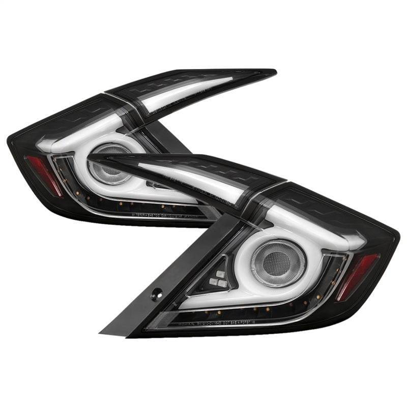 Spyder 16-19 Honda Civic 4-Door Light Bar LED Tail Lights - Black