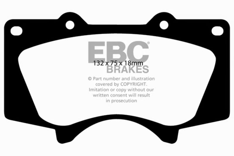 EBC Brakes EBCED91657 Extra Duty Front Brake Pads for Toyota Tundra and Lexus GX460