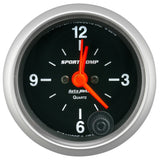 AutoMeter Sport-Comp 2-1/16 Inch 12 Hour Analog Clock Gauge - Classic Interior Match