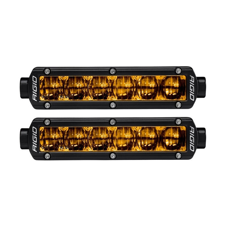 Rigid Industries 6-Inch SR-Series Pro Dot SAE Street Legal Selective Yellow Fog Lights (Pair) - Part #rig906704