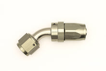 Load image into Gallery viewer, DeatschWerks 8AN Female Swivel 45-Degree Hose End CPE - Anodized Titanium Fitting for Automotive Fuel Systems