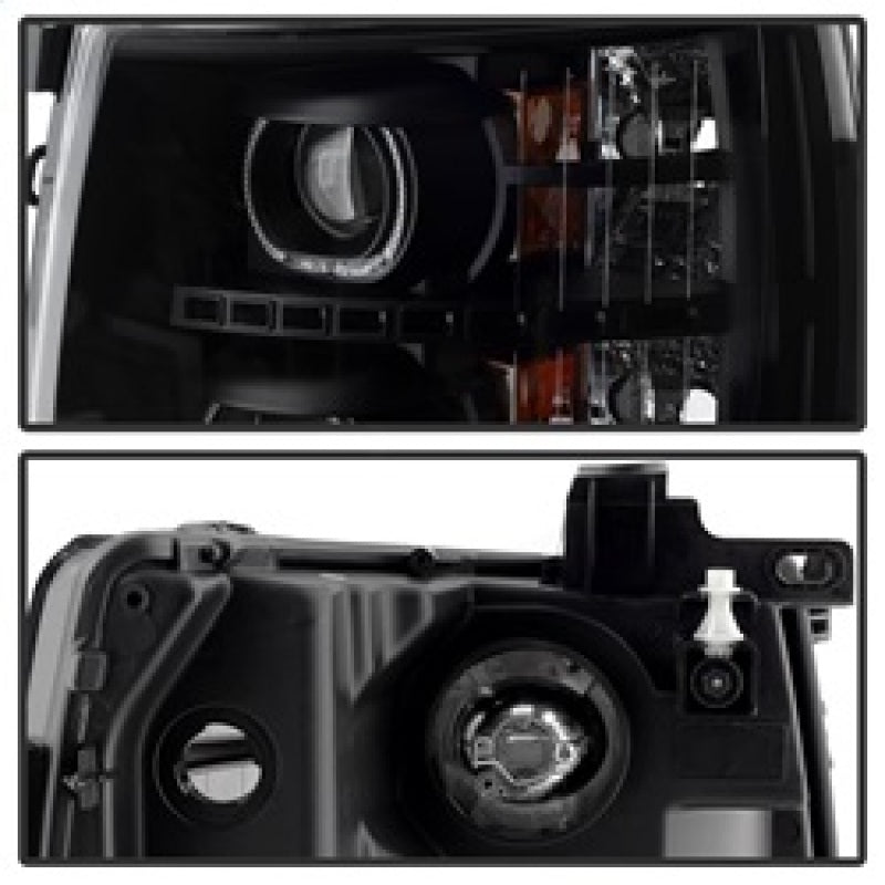 SPYDER xTune Chevy Silverado LED Halo Projector Headlights Black * Part No. SPY9032189