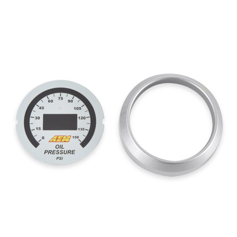 AEM 52mm Oil Pressure Gauge with 0-150 PSI Range and Analog Output for Data Logging
