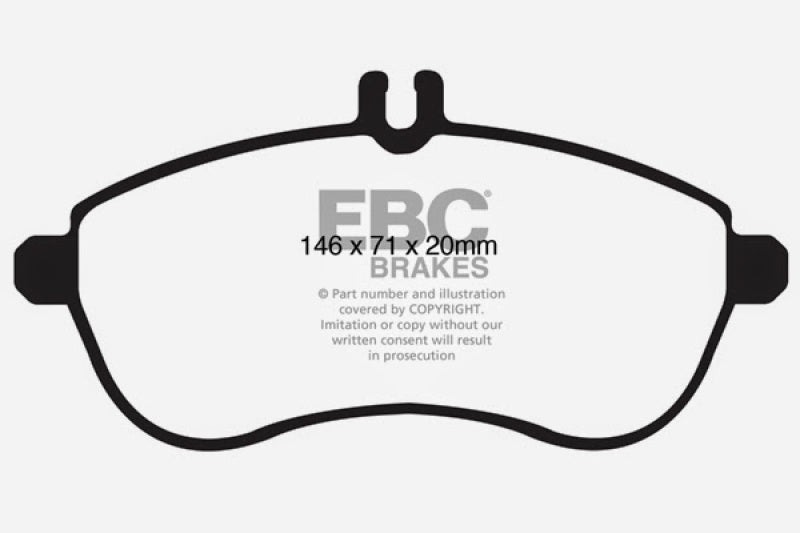EBC Ultimax OEM Replacement Front Brake Pads for Mercedes-Benz C-Class (W204) * Part No. EBC UD1340