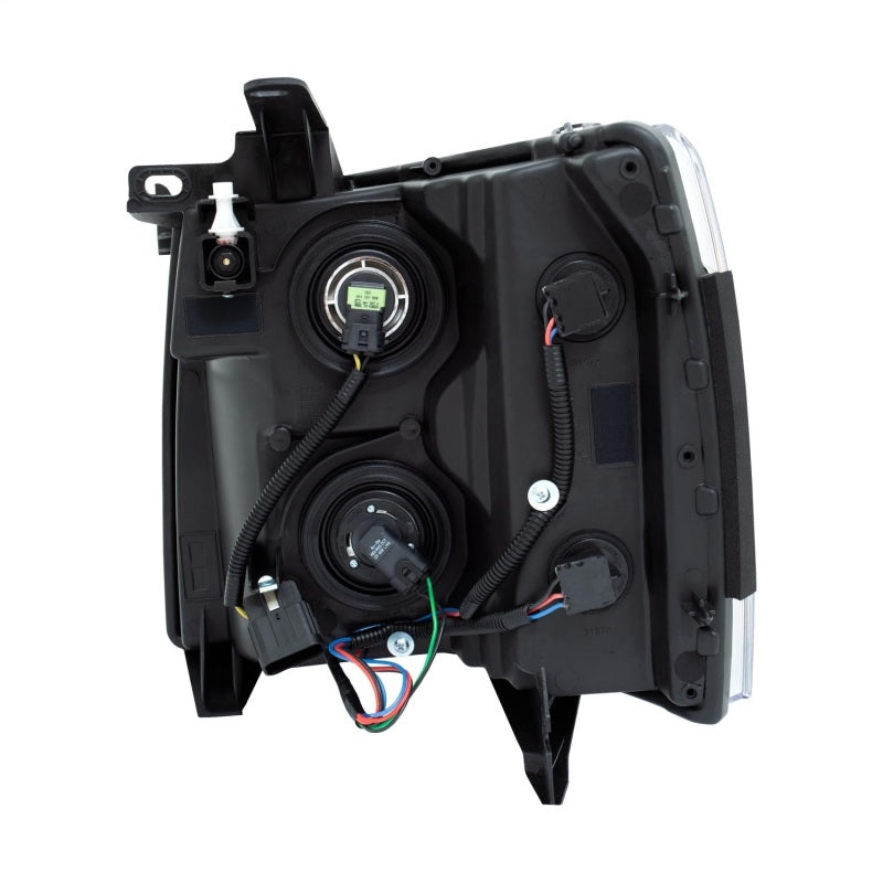 ANZO 2007-2013 Chevrolet Silverado Crystal Headlights with Black Housing and Clear Lenses