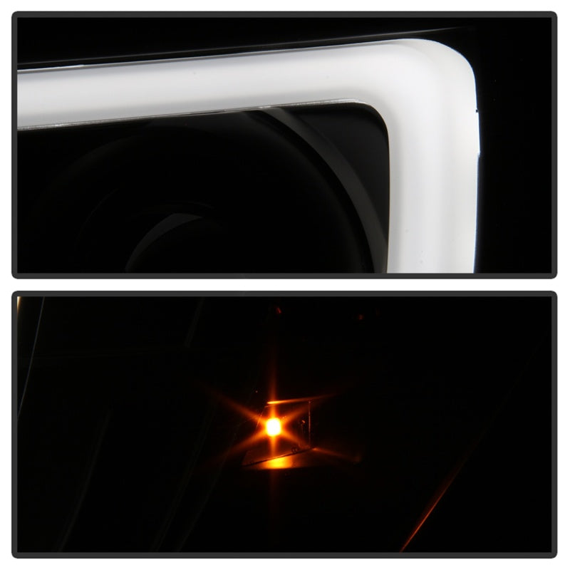 Spyder 05-11 Toyota Tacoma Version 2 Projector Headlights with Light Bar DRL - Black Smoke Smoke