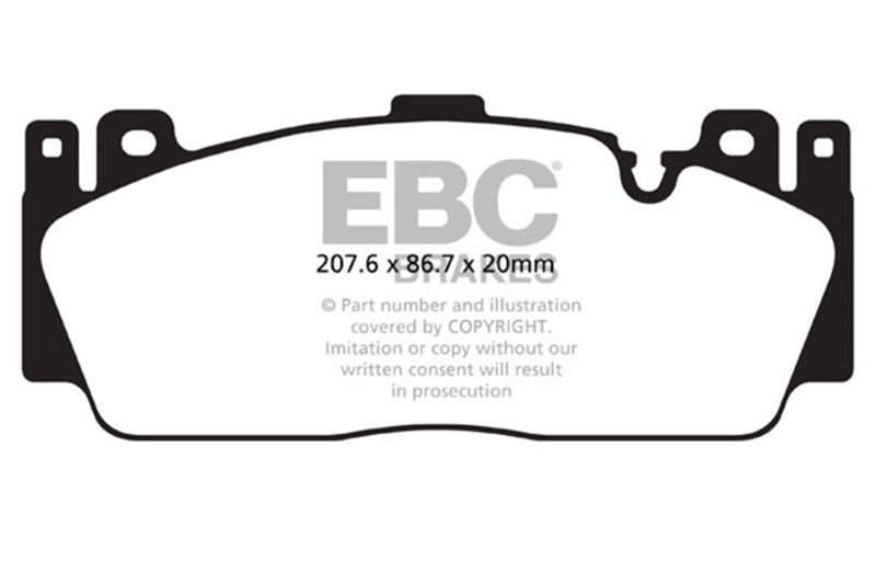 EBC Yellowstuff Brake Pads for BMW M5 & M6 * High-Performance Street and Track Use (Part No. ebcDP42148R)