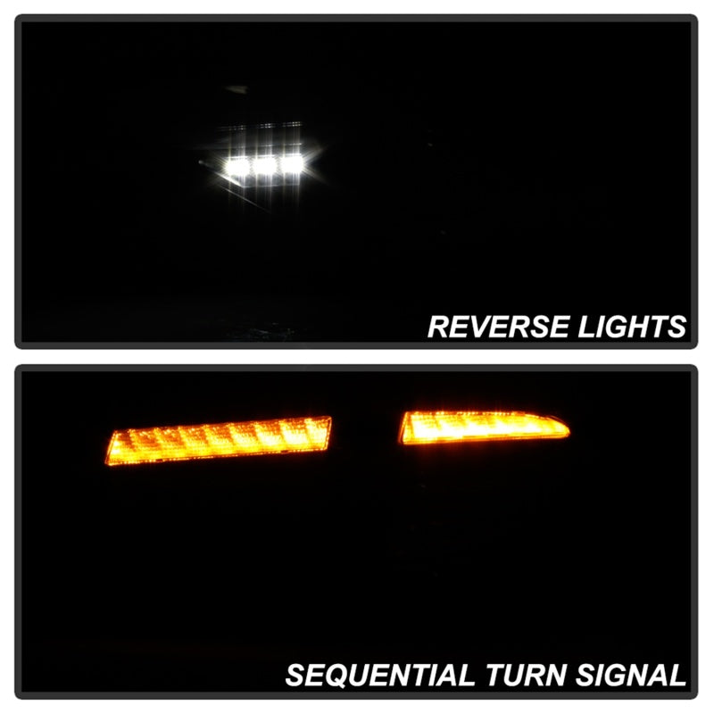 Spyder 08-14 Subaru Impreza WRX Hatchback LED Tail Lights with Sequential Signal and Black Finish