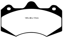 EBC Yellowstuff Brake Pads for Street and Track Performance - Part Number EBCDP4042R