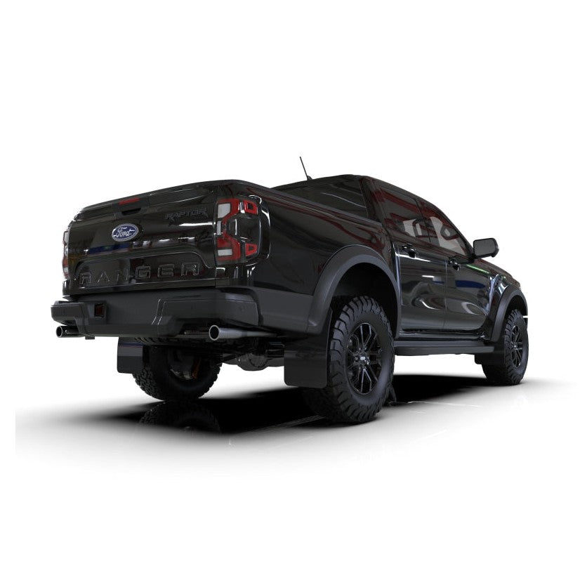 Rally Armor 23-25 Ford Ranger Raptor Black UR Mud Flap with White Logo