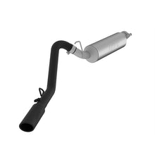 Load image into Gallery viewer, MBRP Armor BLK Series Cat Back Exhaust System for 2002-2006 Jeep Wrangler 2.5L &amp; 4.0L - Black Coated, Single Side Exit