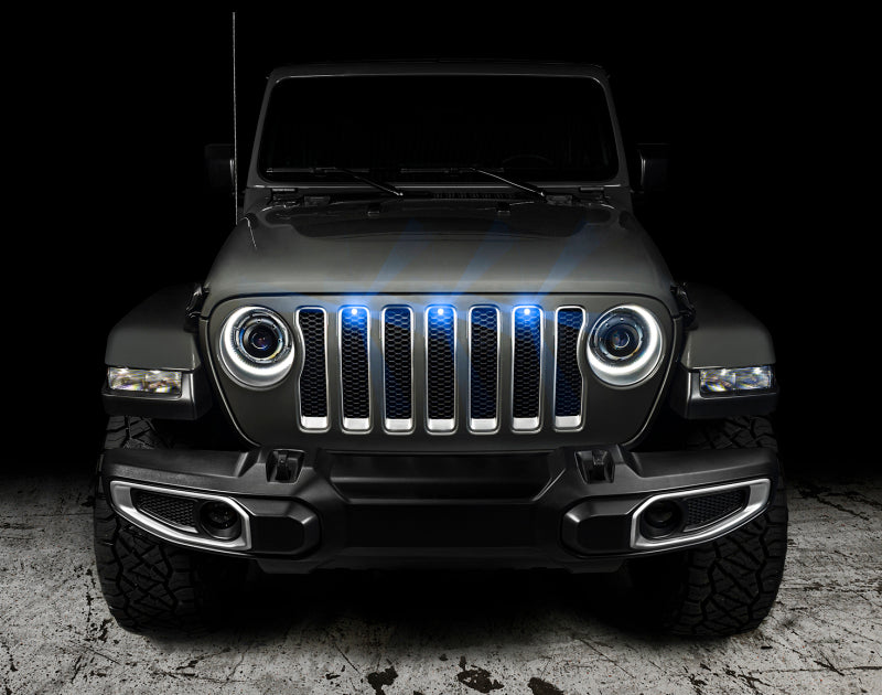 Oracle Lighting Pre-Runner Style LED Grill Light Kit for Jeep Wrangler JL - Blue