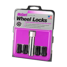 Load image into Gallery viewer, McGard Black Tuner Style Cone Seat Wheel Lock Set for Nissan Maxima M12 x 1.25 Thread (4 Locks + 1 Key)