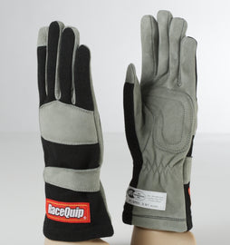 RaceQuip Black 1-Layer SFI-1 Racing Glove - Medium by Racequip (Part #RQP351003)