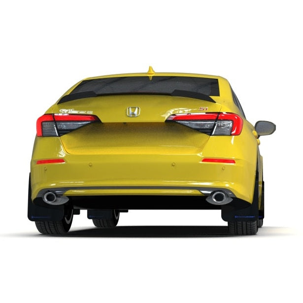 Rally Armor 22-25 Honda Civic UR Mud Flaps with Grey Logo – Durable Polyurethane Protection