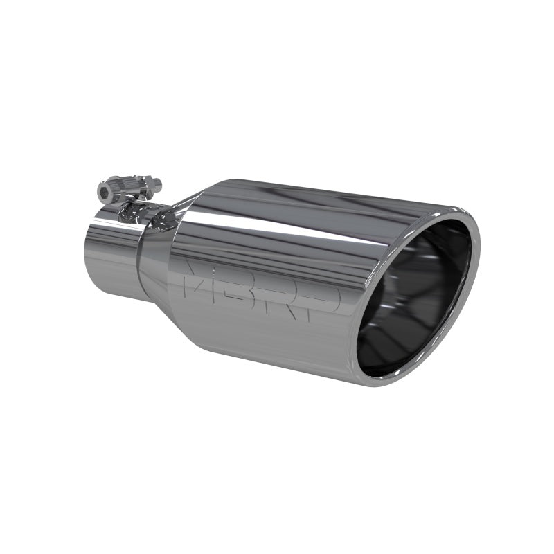 MBRP Universal Exhaust Tip 4.5 inch O.D. Angle Rolled End T304 Stainless Steel, 2.5 inch Inlet, 11 inch Length