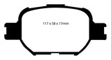 EBC Redstuff Ceramic Low Dust Front Brake Pads for Toyota Celica & Scion tC (Part No. EBCDP31325C)