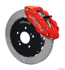 Wilwood Narrow Superlite 6R Front Hat Kit with Red Calipers for Honda S2000 (12.88-inch Rotors)