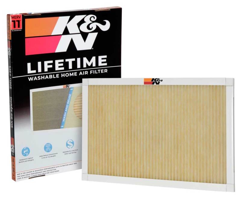 K&N Engineering HVAC Filter 16 x 20 x 1 - Washable and Reusable Pleated Synthetic Filter for Enhanced Air Quality