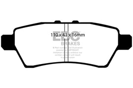 EBC Ultimax2 Rear Brake Pads for 2005-2009 Nissan Pathfinder 4.0L, Part Number UD1101
