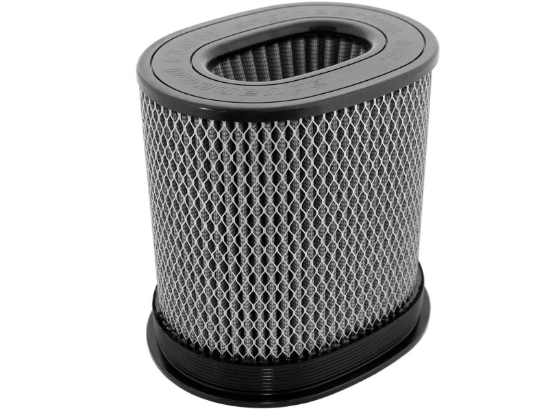 aFe MagnumFLOW HD Pro Dry S Oval Air Filter - 7 in x 4.75 in F, 9 in x 7 in T, 9 in H