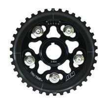Load image into Gallery viewer, AEM Tru-Time Adjustable Camshaft Gear for Honda D16 Engines - Black Anodized, 5-Bolt Design