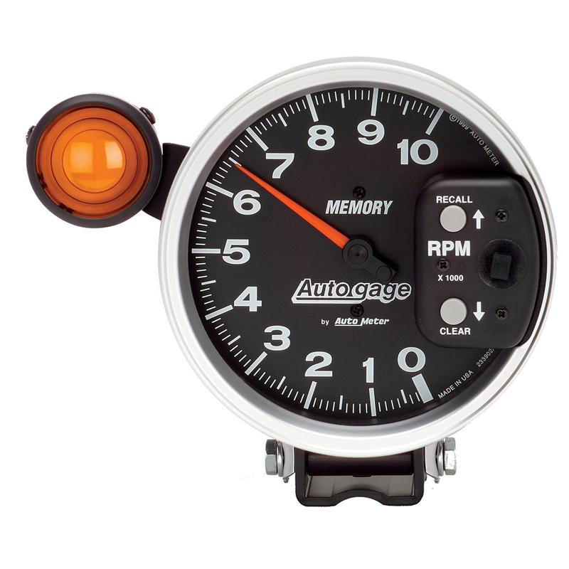 AutoMeter AutoGage Two-Gauge Console 52.4mm Mechanical Oil Pressure and Water Temperature - Black