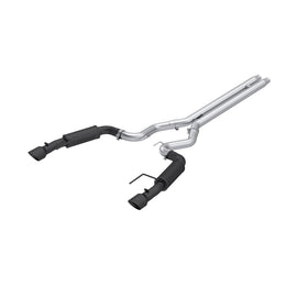 MBRP Armor BLK Series 3-Inch Cat-Back Dual Exhaust System for 2024-2026 Ford Mustang GT S650, Black Coated Aluminized Steel