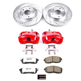 PowerStop Z26 Street Warrior Brake Upgrade Kit with Powder Coated Calipers for Nissan Sentra and Juke (2012-2019)