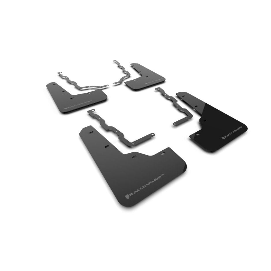 Rally Armor 20-25 Ford Puma ST Black Urethane Mud Flaps with Grey Logo