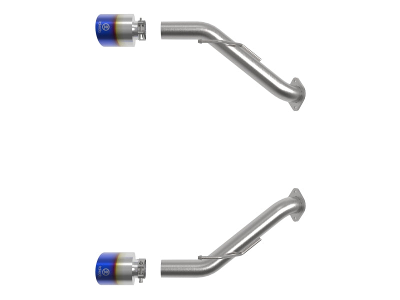 aFe Takeda 2-1/2 Inch Stainless Steel Axle-Back Exhaust System with Blue Flame Tips for 2023 Nissan Z V6-3.0L (TT)