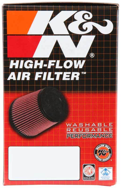 K&N Engineering Universal Clamp-On Air Filter - 2 1/4 inch, 10 Degree Flanged, 3 1/2 inch Outer Diameter, 6 inch Height